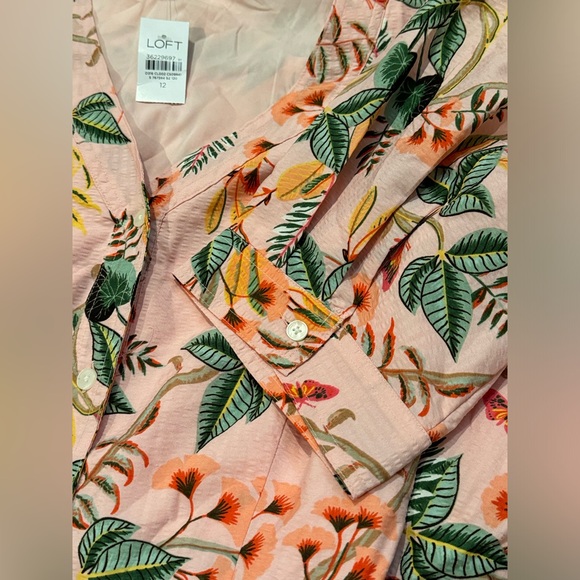 Leafed Dobby Stripe Shirtdress - Picture 6 of 6